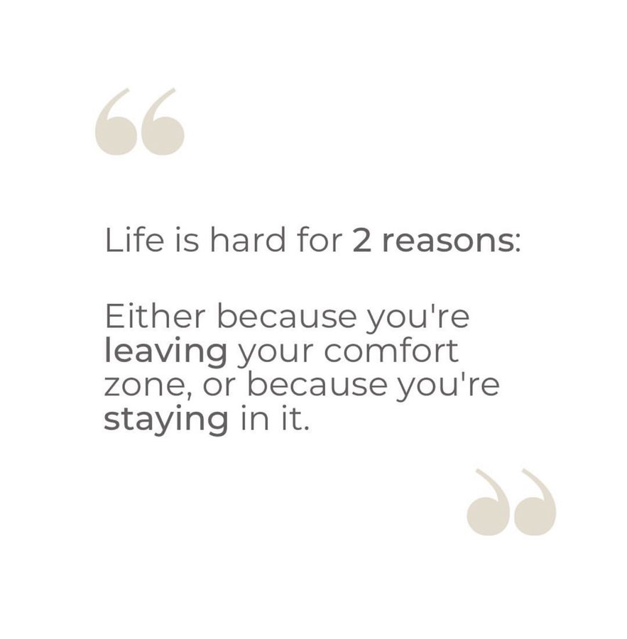 Quote post on leaving or staying in your comfort zone